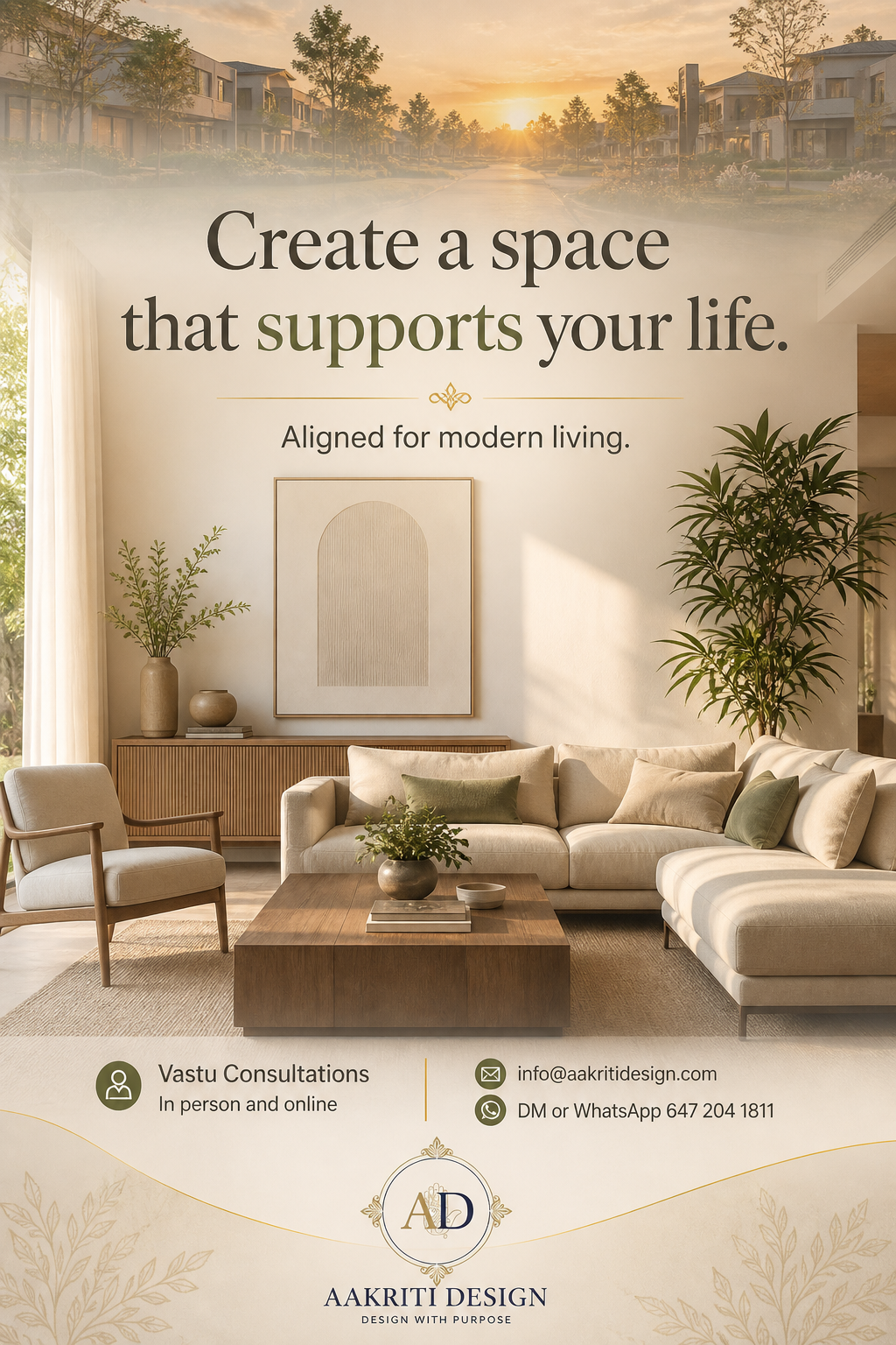 Aakriti Design — Create a space that supports your life. Vastu consultations in person and online.